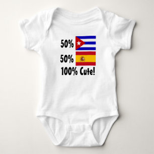 50% Cubaan 50% Spaans 100% Cute Romper