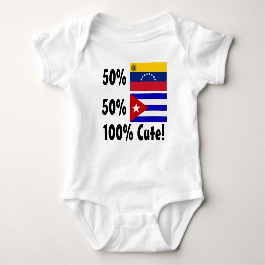 50% Cubaan 50% Venezolaan 100% kletsen Romper (Voorkant)