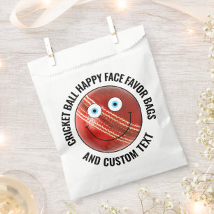 50 Custom Cricket Theme Party BLUE EYES Happy Face Bedankzakje
