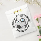 50 Custom Voetbal Thema Party BLUE EYES Happy Face Bedankzakje (Gezegeld)