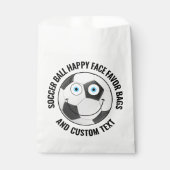 50 Custom Voetbal Thema Party BLUE EYES Happy Face Bedankzakje (Voorkant)