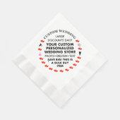 50 Custom Wedding Party 6.5" Papieren servetten (Hoek)