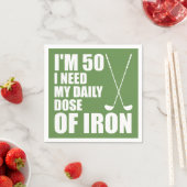 50 dagelijkse dosis van Iron Golfer Party servette Servet (Insitu)
