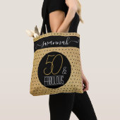 50 dagen en Fabulous Gold Custom Name Tote Bag (Dichtbij)