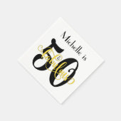 50 & de Fabelachtige Zwarte en Gele Verjaardag van Servet (Hoek)