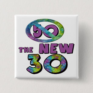 50 De nieuwe 30 50e verjaardag cadeautjes Vierkante Button 5,1 Cm