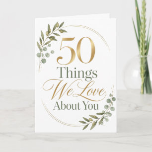 50 Dingen die we van je houden vrouw Kaart
