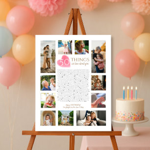 50 dingen waar we van houden bij je waterverf hart poster