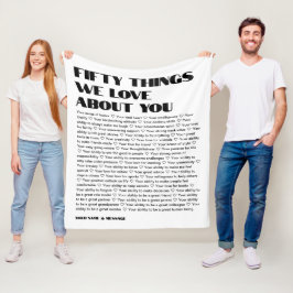 50 dingen waar we van houden, sjabloon Birthday Fleece Deken