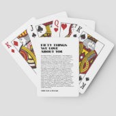 50 dingen waar we van houden, sjabloon Birthday Pokerkaarten (Achterkant)