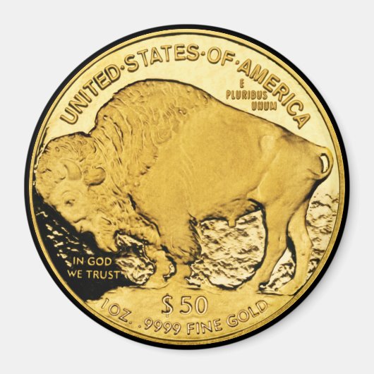 50 dollar Amerikaanse Buffalo Gold Piece Magneet (Voorkant)