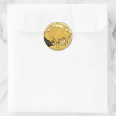 50 dollar Amerikaanse Buffalo Gold Piece Round Sti Ronde Sticker (Tas)