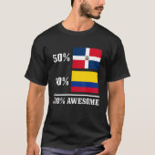 50 Dominicaanse Republiek 50 Colombiaanse vlag P T-shirt (Voorkant)
