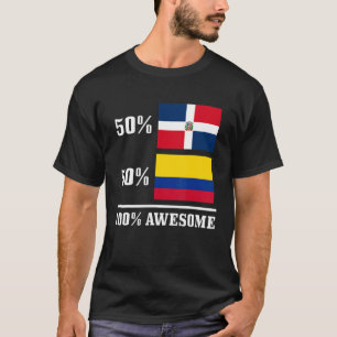 50 Dominicaanse Republiek 50 Colombiaanse vlag P T-shirt