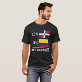 50 Dominicaanse Republiek 50 Colombiaanse vlag P T-shirt (Voorkant volledig)
