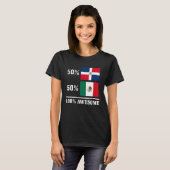 50 Dominicaanse Republiek 50 Mexicaanse vlaggeprid T-shirt (Voorkant volledig)