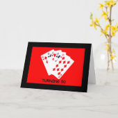 50 draaien is een grote deal! Birthday-kaart Kaart (Gele Bloem)