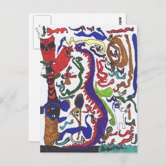 50 draken briefkaart (Voorkant / Achterkant)