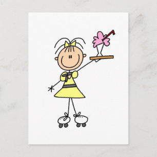 50 drive-in-Waitress T-shirts en cadeautjes Briefkaart