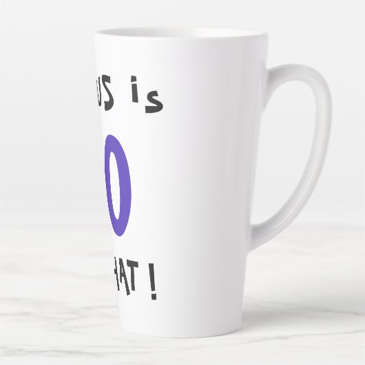 50 Dus wat een grappig Inspirerend citaat 50ste ve Latte Mok (Rechts)