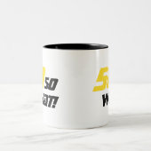 50 Dus wat Inspirerend Funny 50th Birthday Tweekleurige Koffiemok (Center)