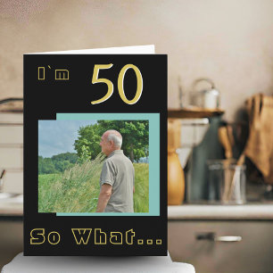 50 Dus wat Leuk Inspirerend 50ste Verjaardag Foto Kaart