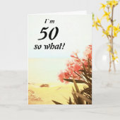 50 dus Wat voor Zee Beach Oleander Floral 50th Bir Kaart (Gele Bloem)