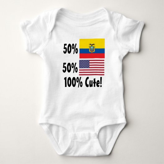 50% Ecuadoraan 50% Amerikaans 100% klap Romper (Voorkant)