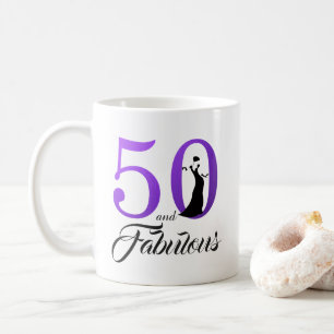 50. en 50e Paarse Folie van Fabulous Koffiemok