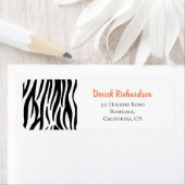 50 en 50e verjaardag zwarte tijgerstrepen etiket (Insitu)