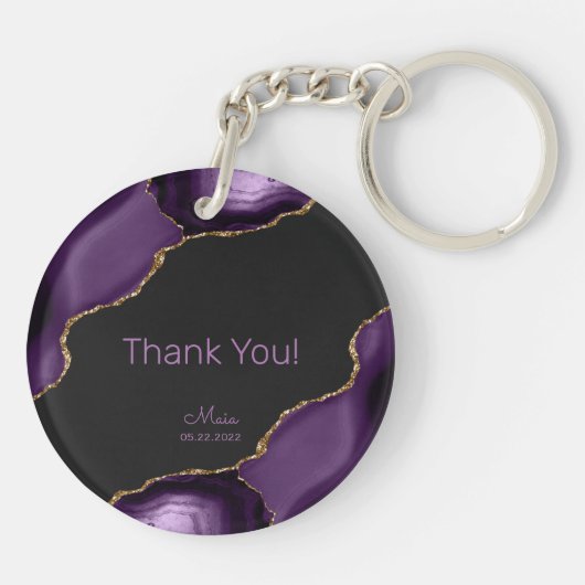 50 en 50ste verjaardag van Fabulous Dank u wel! Sleutelhanger (Achterkant)