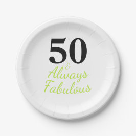 50 en Altijd verbluffend Papieren Bordje