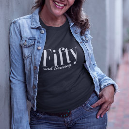 50 en bloeiende typografie Eenvoudig Modern Custom T-shirt