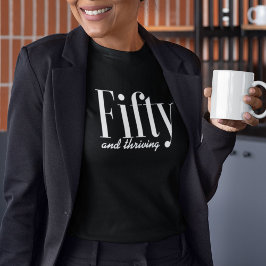 50 en bloeiende typografie Eenvoudig Modern Custom Tri-Blend Shirt