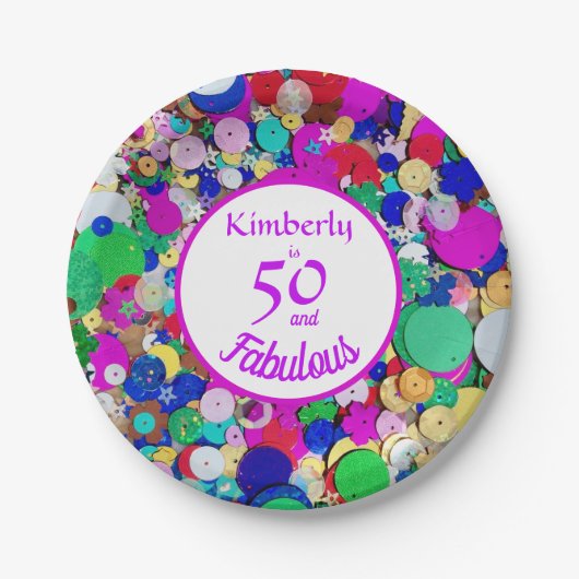 50 en Bord van vleespasta van Fabulous Sequin (Voorkant)