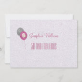 50 en de 50e verjaardag van de Fab Invitation Diam Kaart (Achterkant)