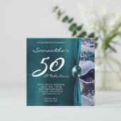 50 en de Blauwgroen visdag van de Fabulous Ocean B Kaart (Staand voorkant)