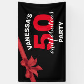 50 en de Fabulous 50th Birthday Party Spandoek (Verticaal)