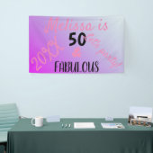50 en de Fabulous 50th Birthday Party Spandoek (Beurs)
