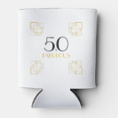 50 en de Fabulous Birthday Art Deco Style Blikjeskoeler (Voorkant)