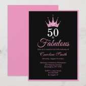 50 en de Fabulous Fiftieth Birthday Kaart (Voorkant / Achterkant)