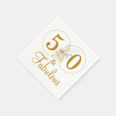 50 en de "Fabulous Gold Floral"-partij Servet (Hoek)