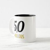 50 en de Mok van de partij van de Fabulous Birthda (Voorkant links)