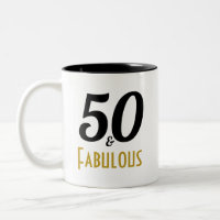 50 en de Mok van de partij van de Fabulous Birthda