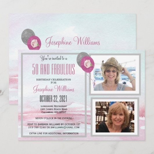 50. en de Partij van de Hemelse Vrede van Fabulous Kaart (Voorkant / Achterkant)