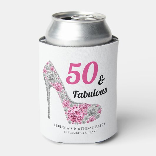 50 en de partij van Fabulous Birthday Blikjeskoeler (Blikje Voorkant)