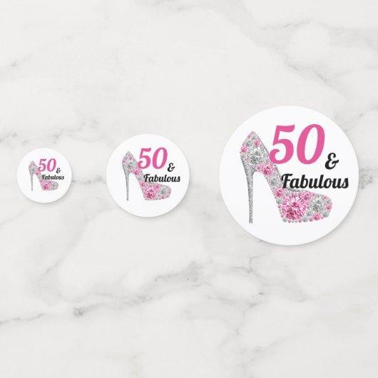 50 en de partij van Fabulous Birthday Confetti (Voorkanten)