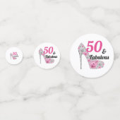 50 en de partij van Fabulous Birthday Confetti (Achterkanten)