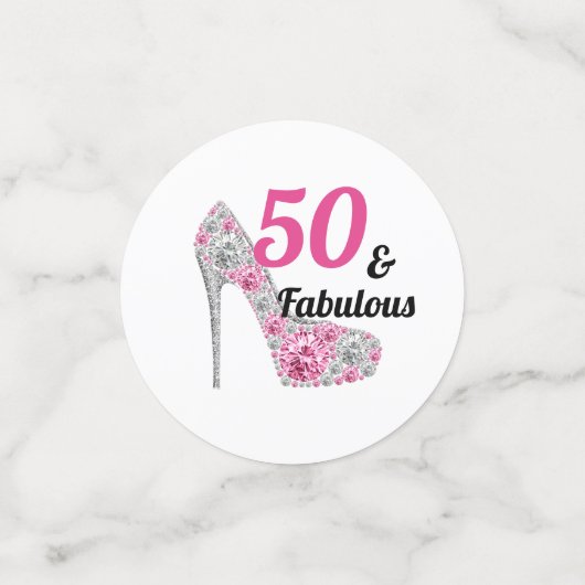 50 en de partij van Fabulous Birthday Confetti (Kleine voorkant)