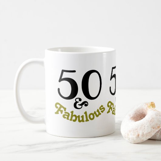50 en de partij van Fabulous Birthday Koffiemok (Met donut)